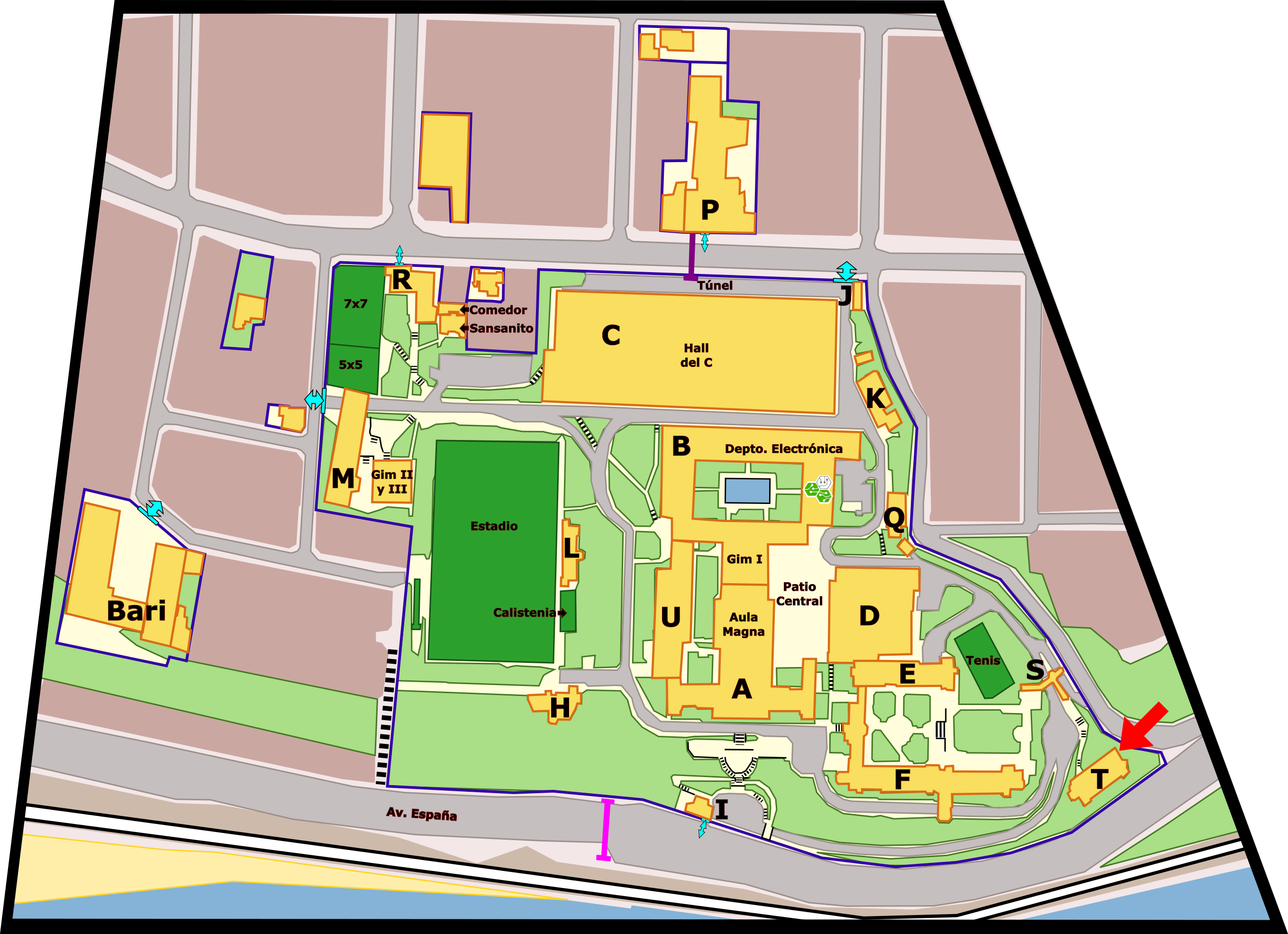 Mapa de la UTFSM