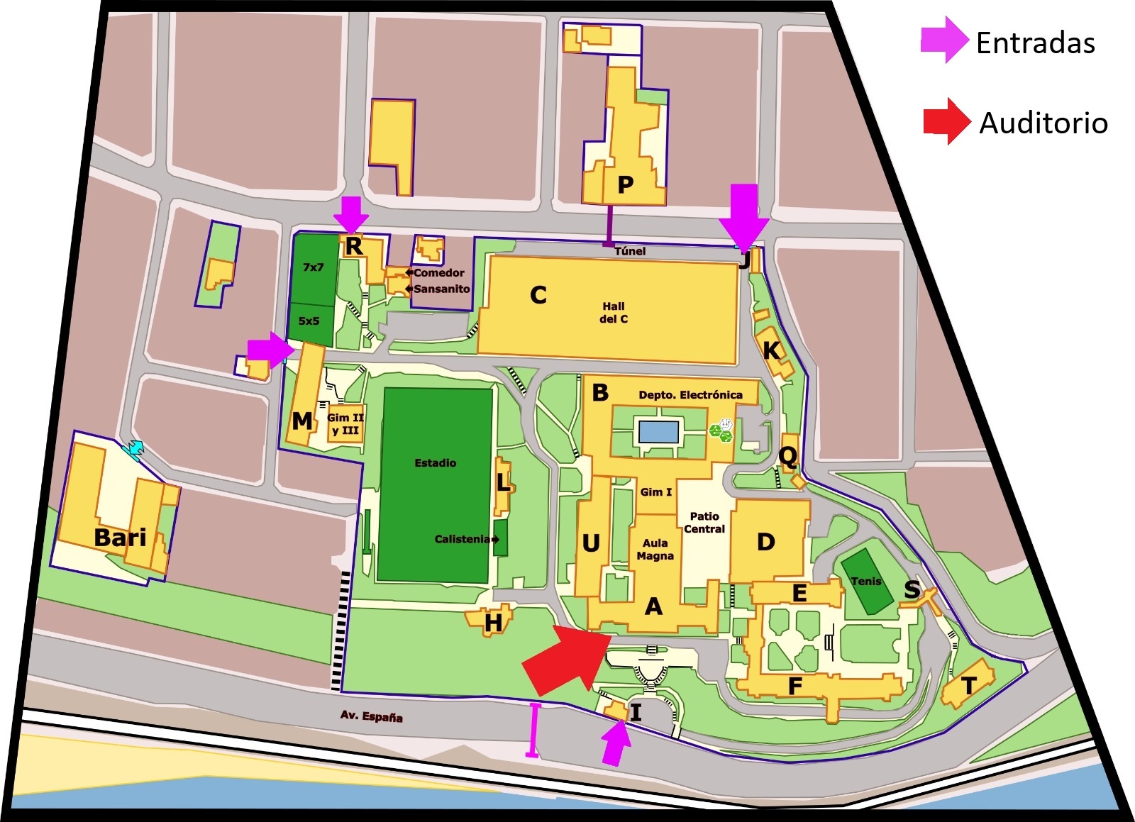 Mapa de la UTFSM